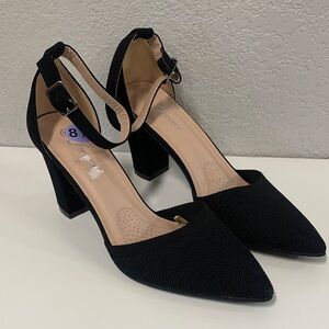 Black Ankle Strap Heels
